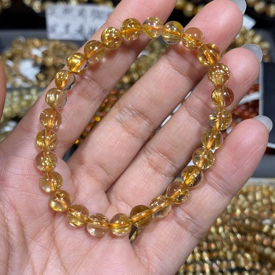 水晶手链未镶嵌钛晶7左右