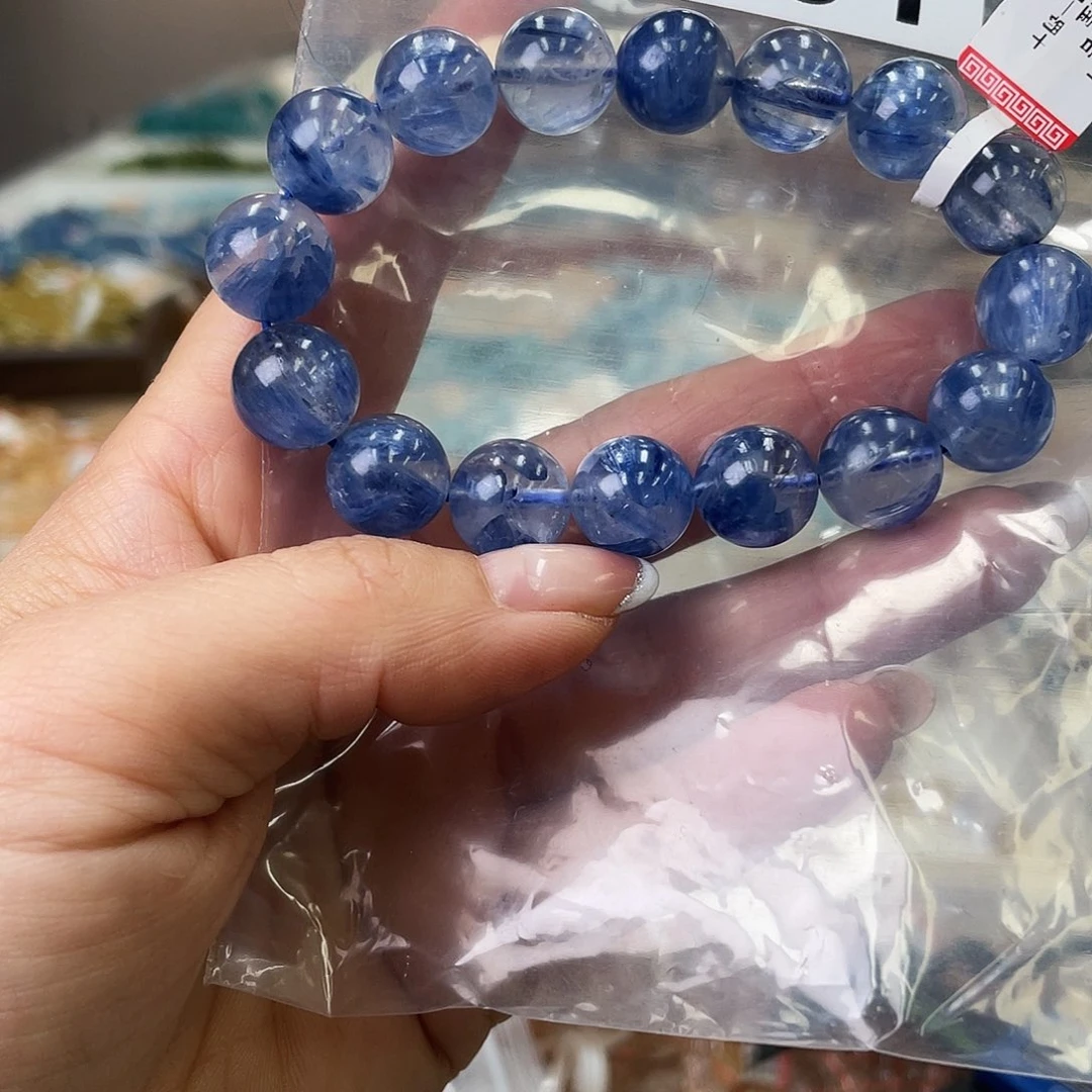 睿***白手串701。 蓝晶石未镶嵌手串701。