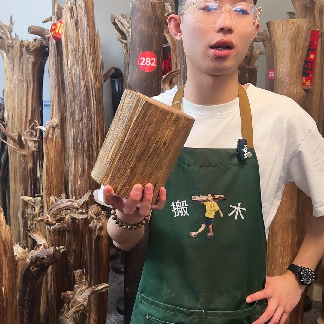 沉香摆件天然沉香原木摆件➕底座