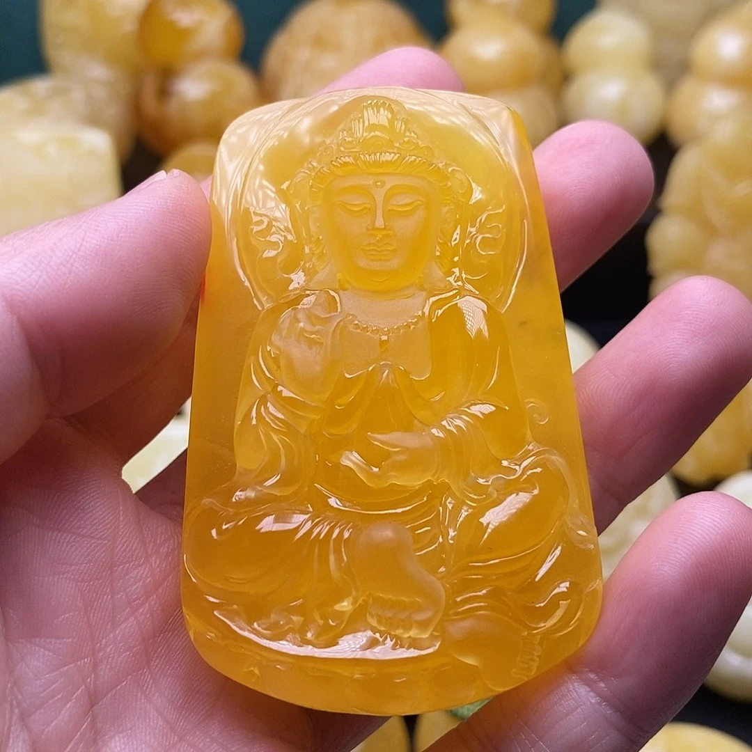 琥珀颈饰未镶嵌琥珀蜜蜡吊坠
