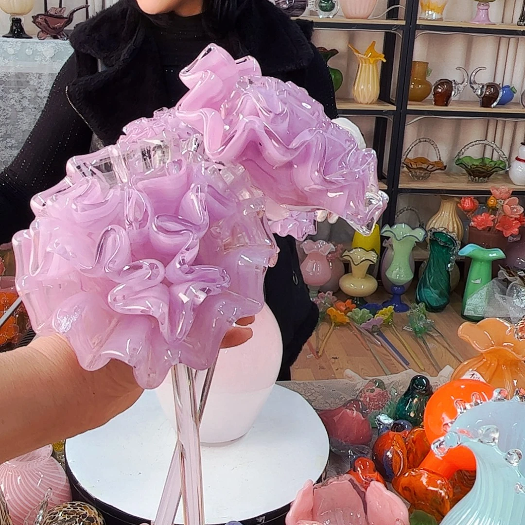 发***树一对生才花福利琉璃工艺品