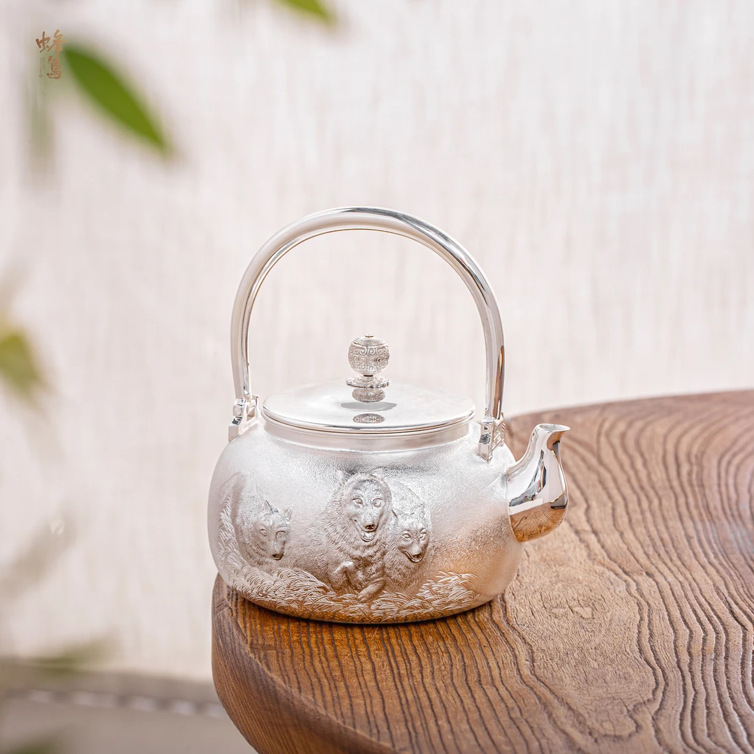 当代 蜂鸟工坊 珍藏系列 珍藏版三狼提梁大壶  FNN2237