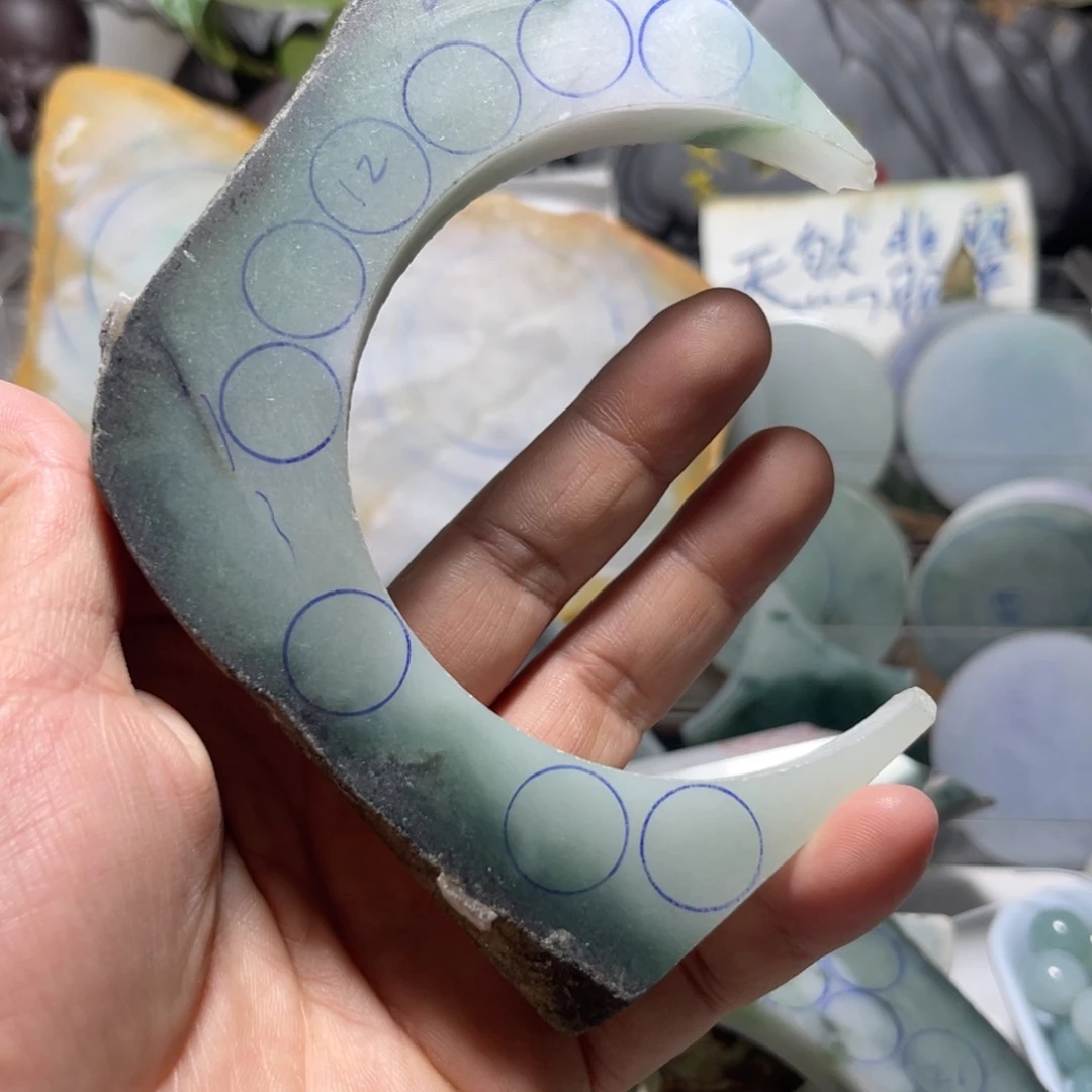 美***子翡翠散珠翡翠毛料