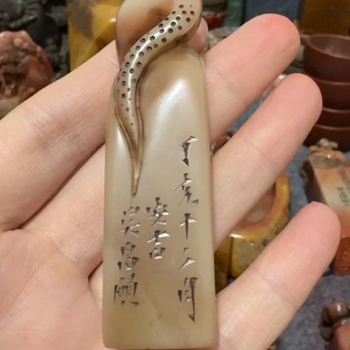 秦***生石材手工艺品摆件包邮