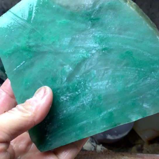 定制石英质玉（非洲翠）天然玉石手镯