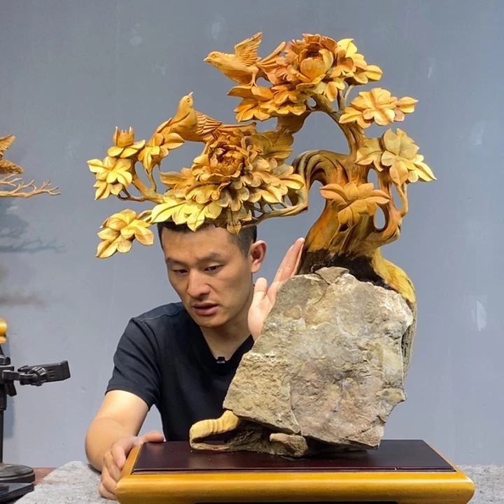 乂***忈柏木（崖柏）木雕工艺品摆件