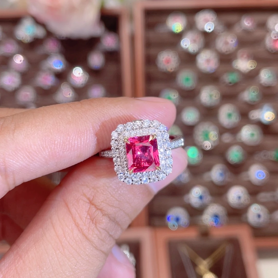 尖晶石戒指合金2.03ct 马亨盖 无烧