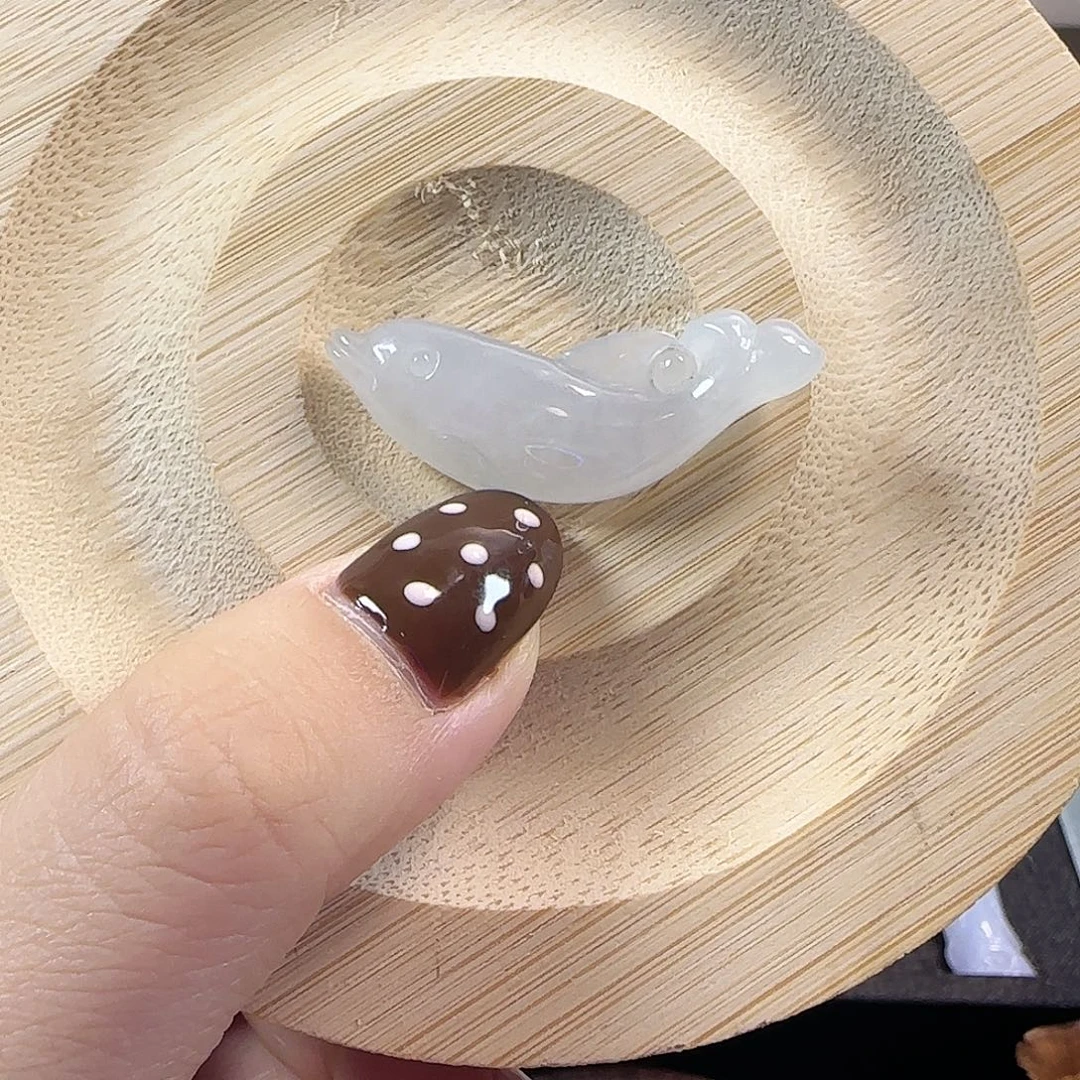翡翠散珠翡翠小海豚