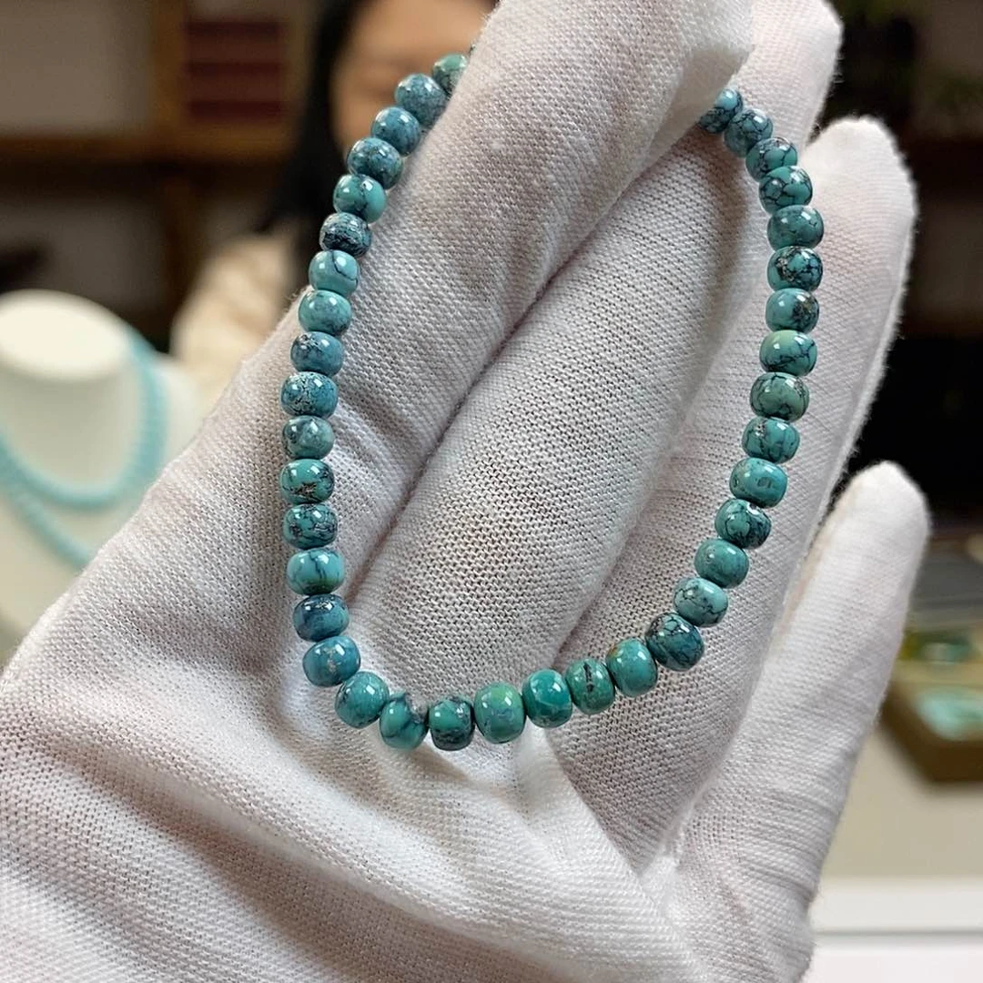 绿松石A2雾霾蓝单圈未镶嵌