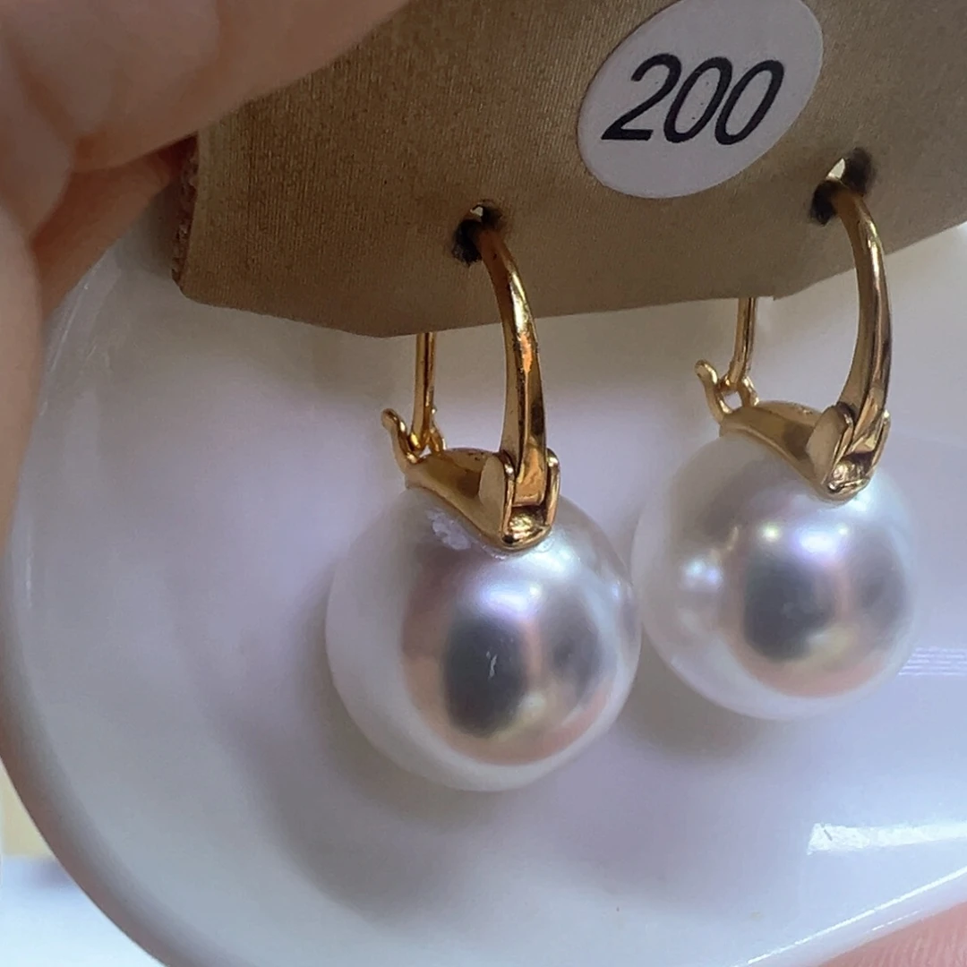 银S925镶嵌淡水珍珠耳饰