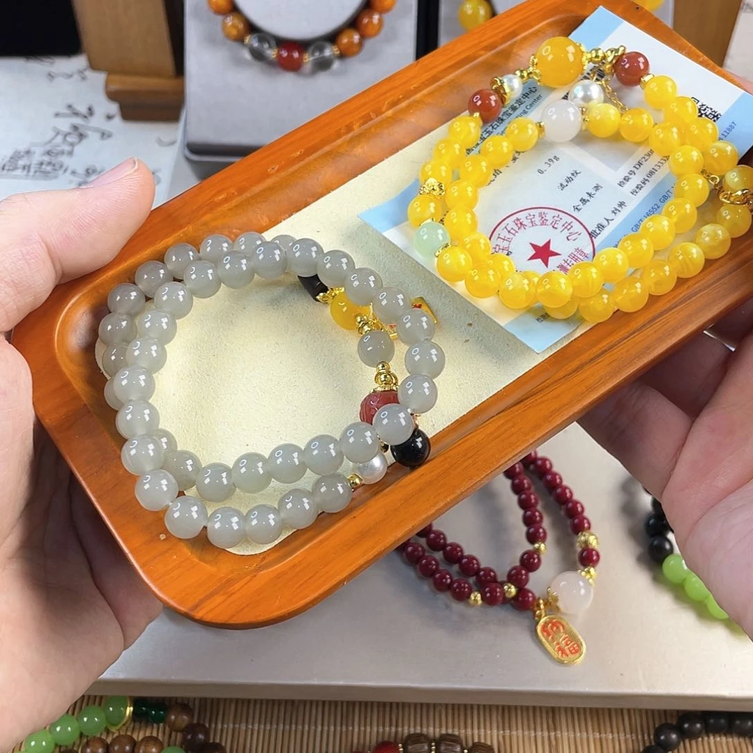 玛瑙手饰银S925镀金镶嵌