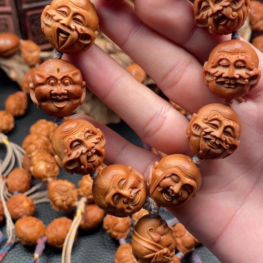 橄榄核手串/手链不***话纯手工橄榄核雕
