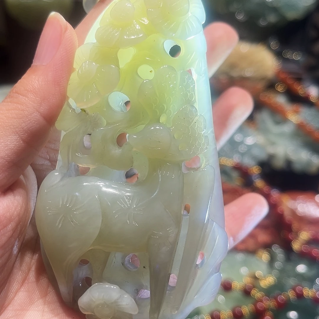 岫玉未镶嵌毛衣链