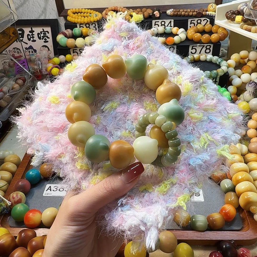 手串菩提根/象牙果22尺寸新品天然猫猫头