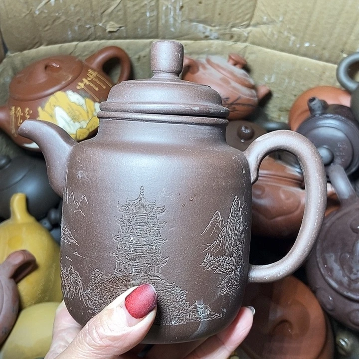 手工制作宜兴紫砂茶壶