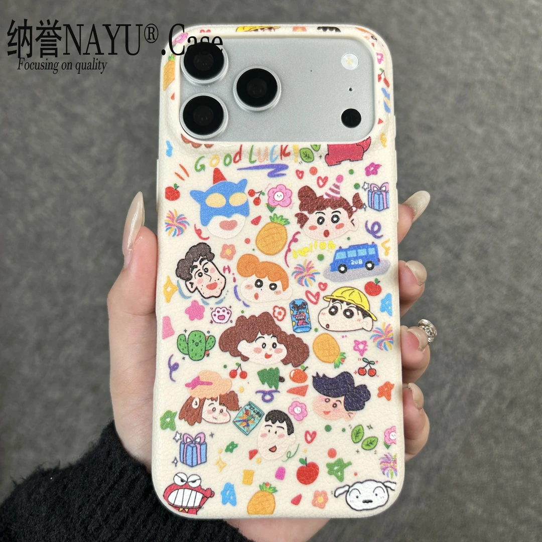 蜡笔小新全家头像适用于iphone苹果华为小米oppovivo软胶手机壳