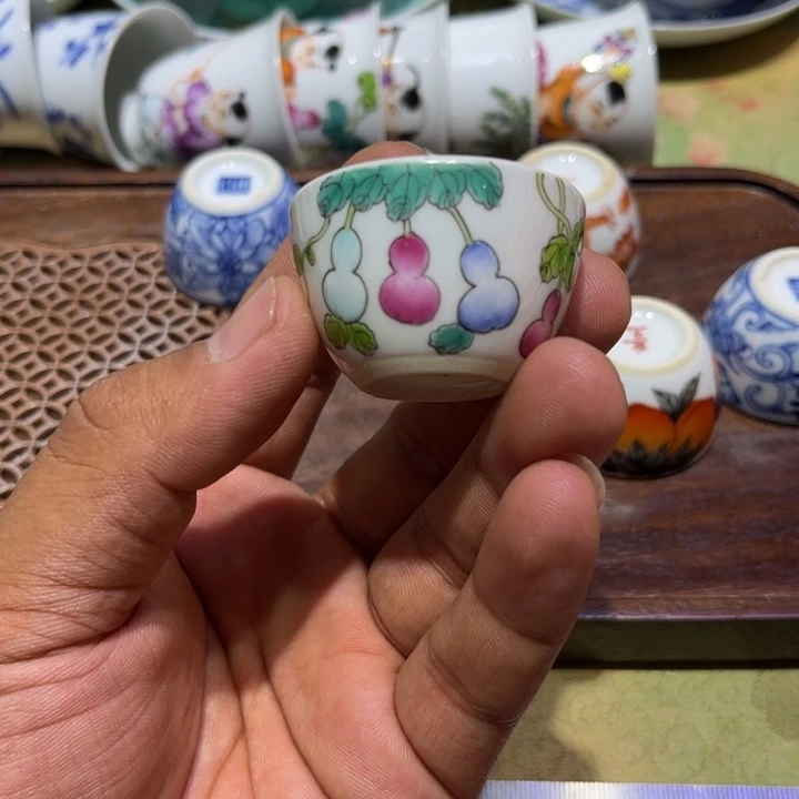 纯手绘精品盖碗杯