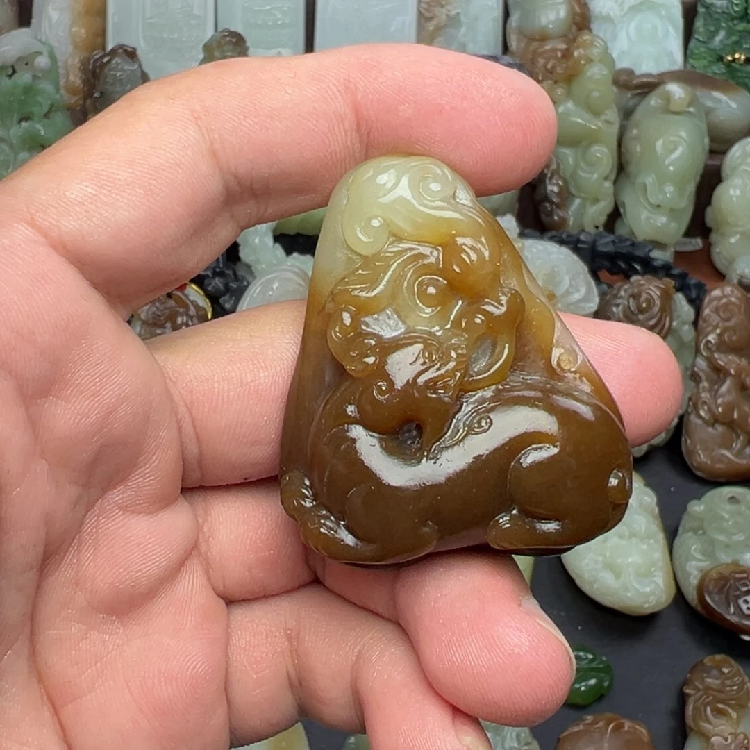 和田玉未镶嵌挂件