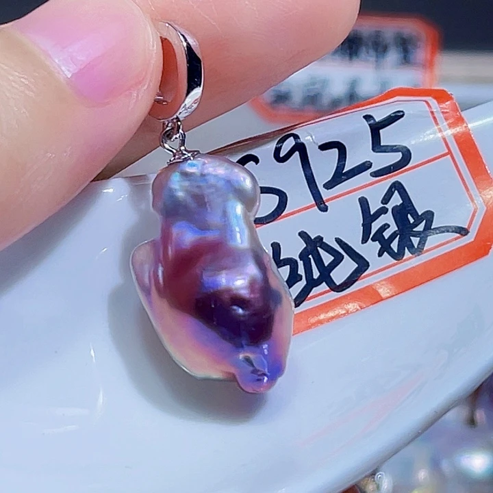 淡水珍珠银S925镶嵌颈饰