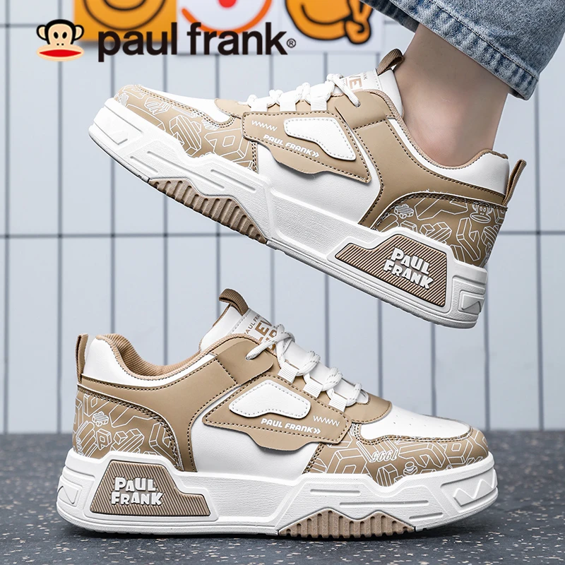 大嘴猴男鞋2025秋季新款时尚板鞋厚底男士百搭透气潮鞋青少年韩版