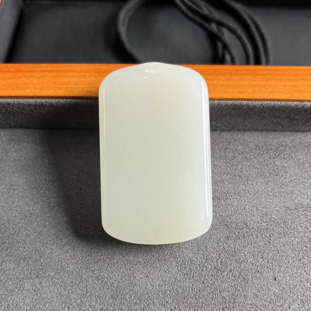 正宗天然和田玉无事牌男女同款