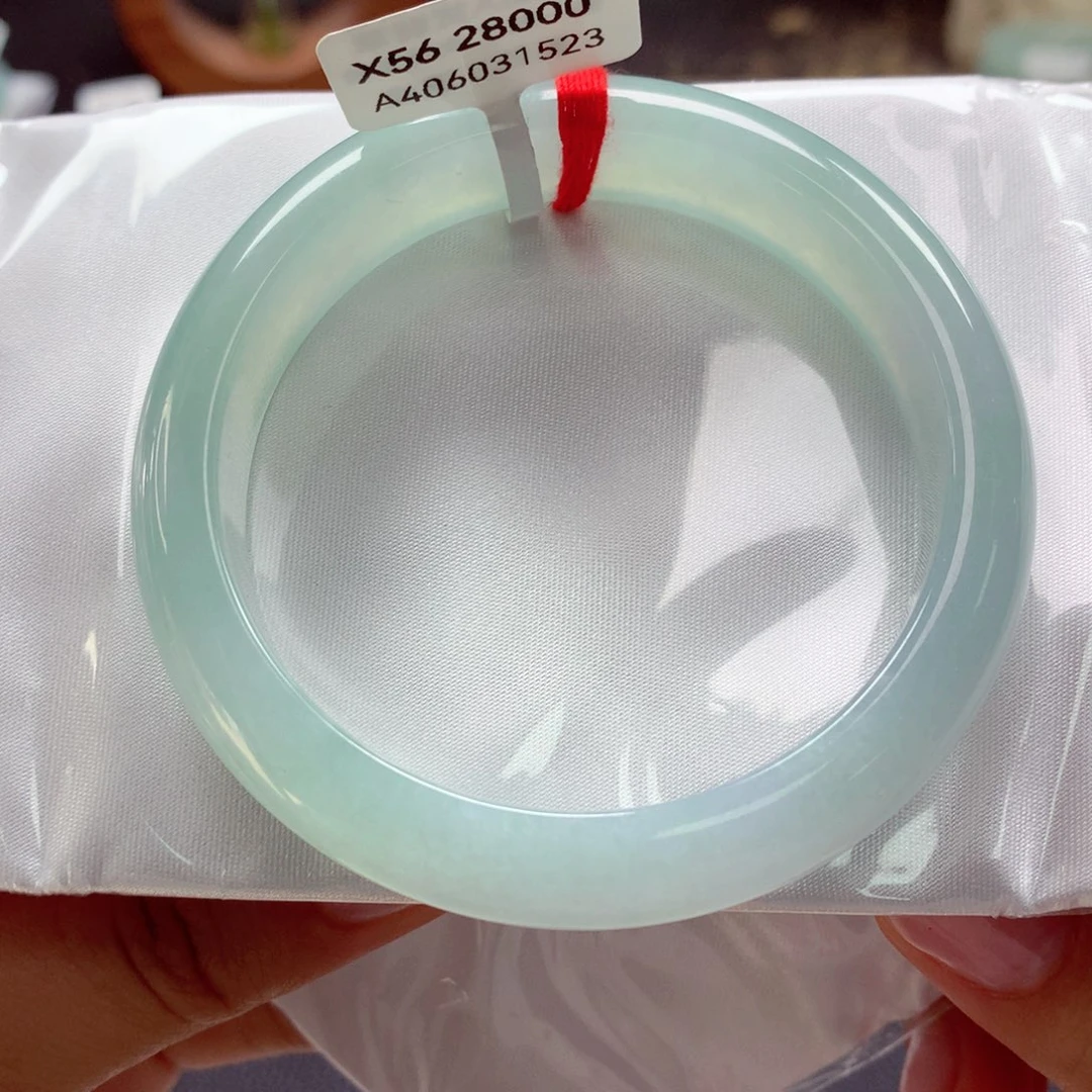 翡翠手镯未镶嵌56正（26）34号起光冰晴