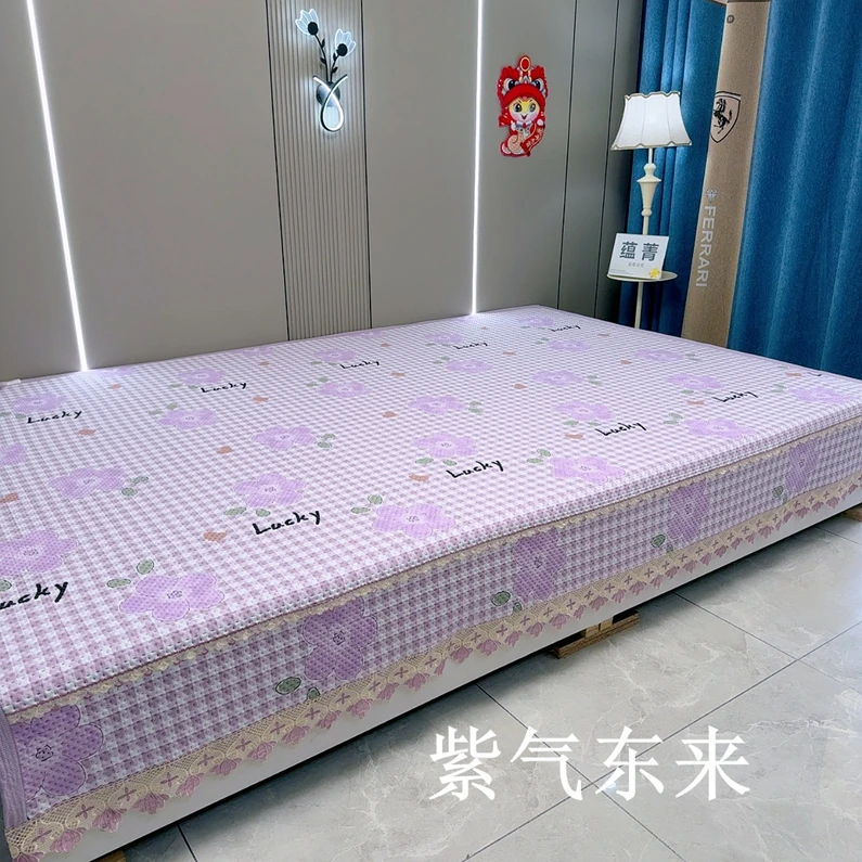 蕴菁棉小柔四季花边【水溶花边款】加大加厚榻榻米炕单农村土炕床盖