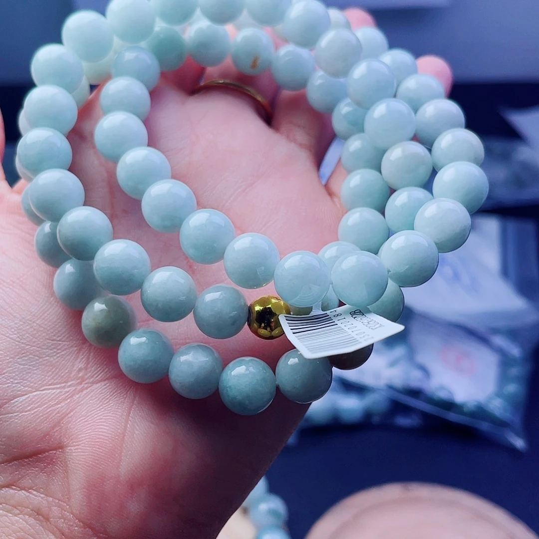 未镶嵌定制翡翠珠串