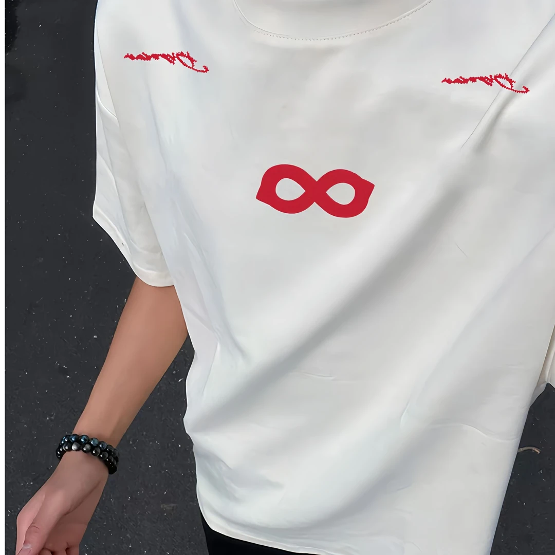 美式100%纯棉字母短袖t恤男2025夏季高街圆领学生上衣休闲百搭ins