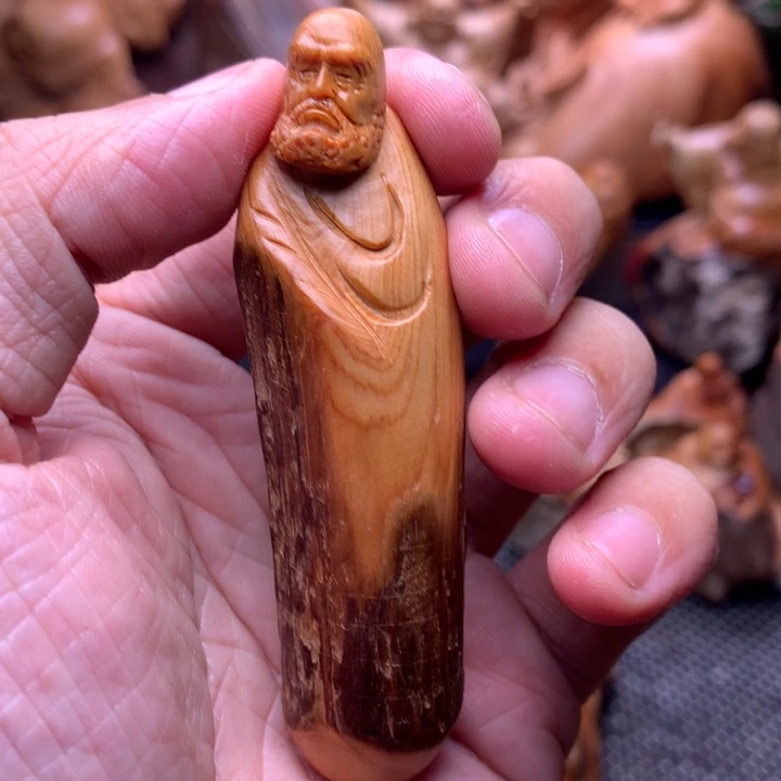 柏木（崖柏）崖柏陈化料手把件