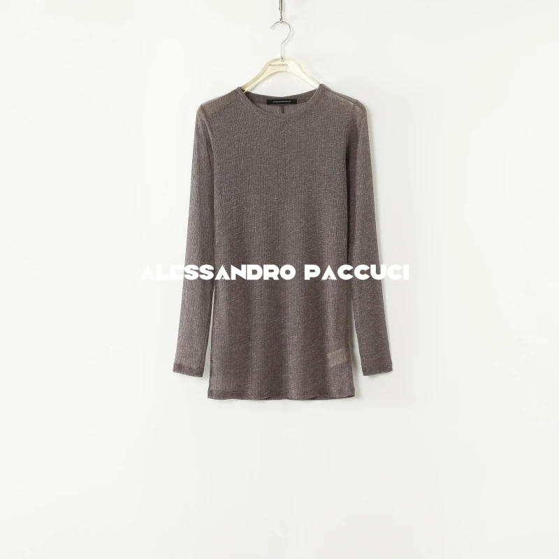 AP洛哥51016TS【黑标系列】日本进口 麻多色圆领长袖打底衫2025春