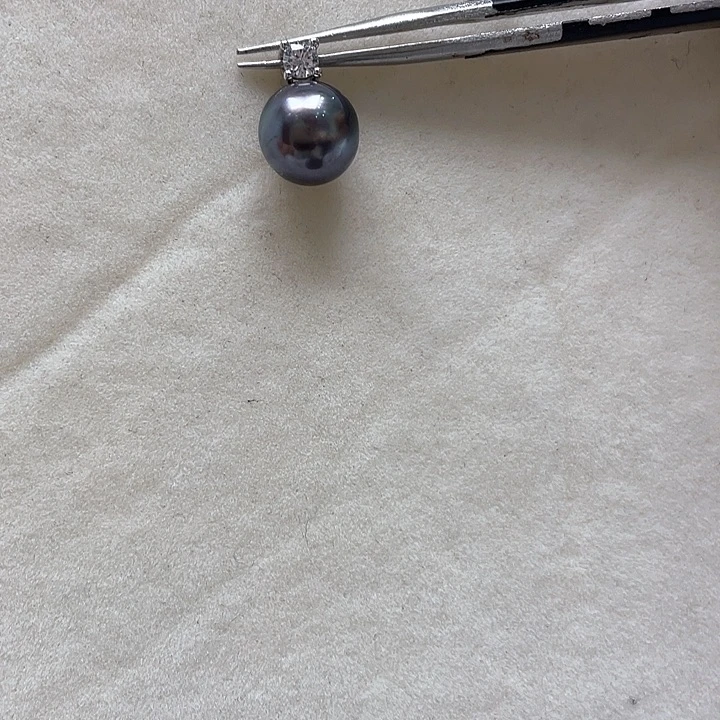 海水珍珠银S925镶嵌吊坠(不含链)