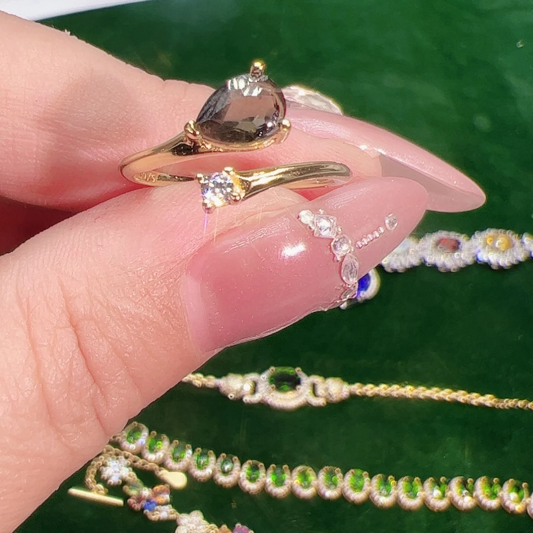 碧玺碧玺戒指银S925镶嵌