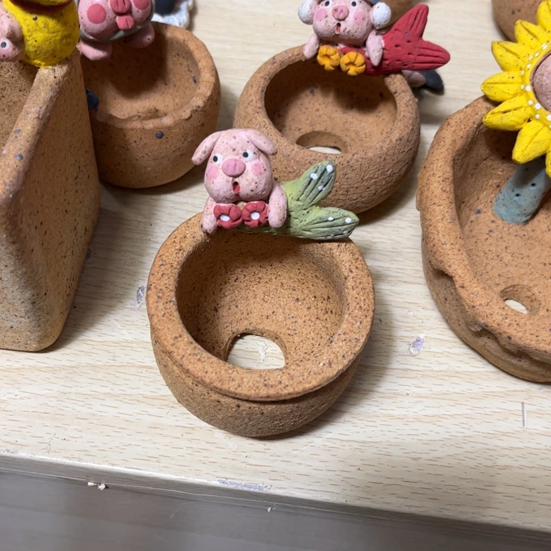 泥塑H*古镇炻陶花盆