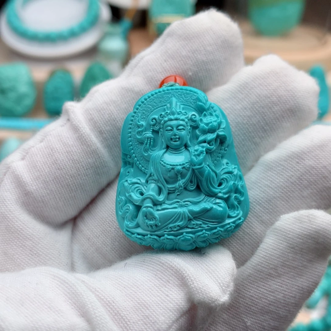 绿松石珠宝奇石未镶嵌22.6克