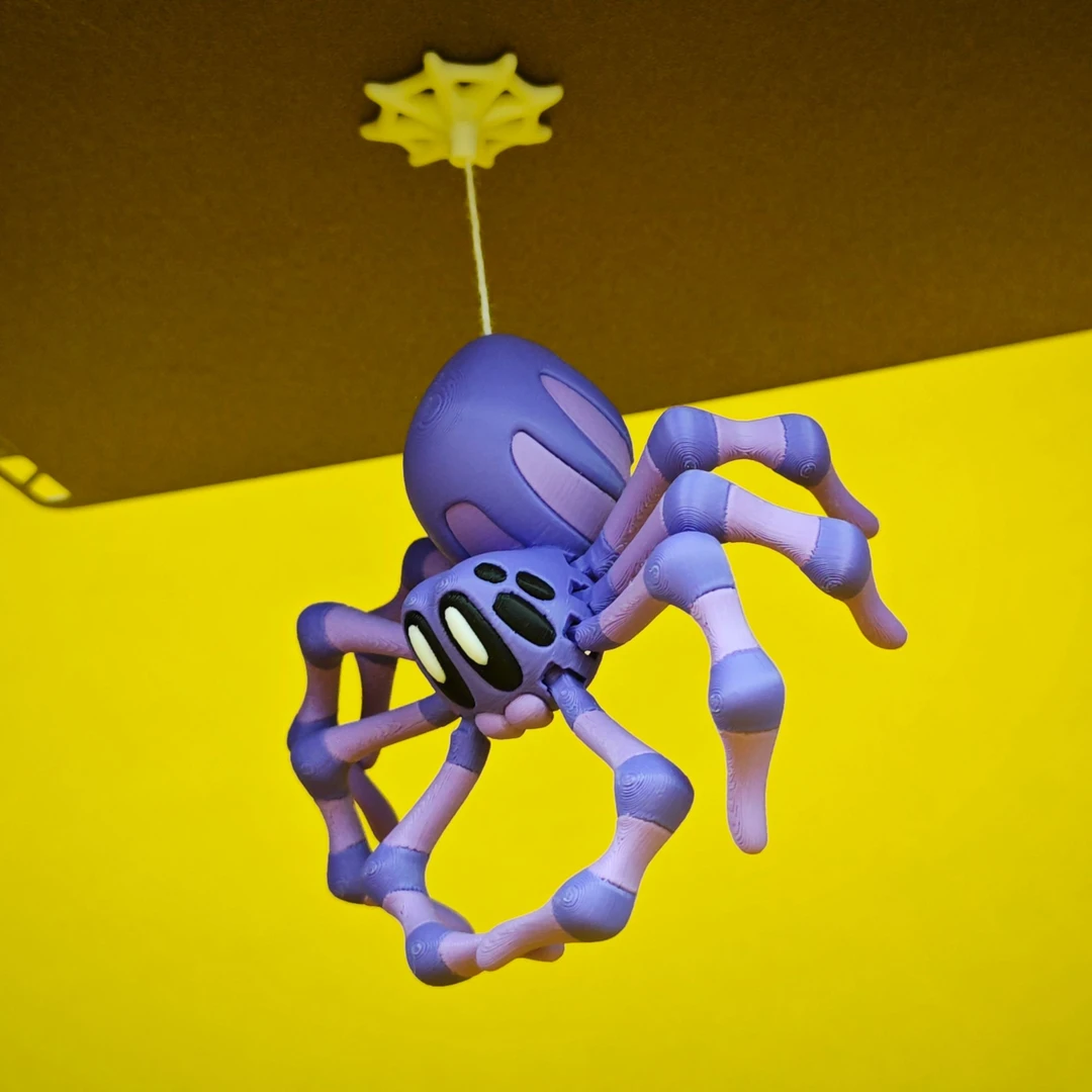 蜘蛛冰箱贴小众创意可爱电脑桌面磁吸摆件儿童玩具可动模型