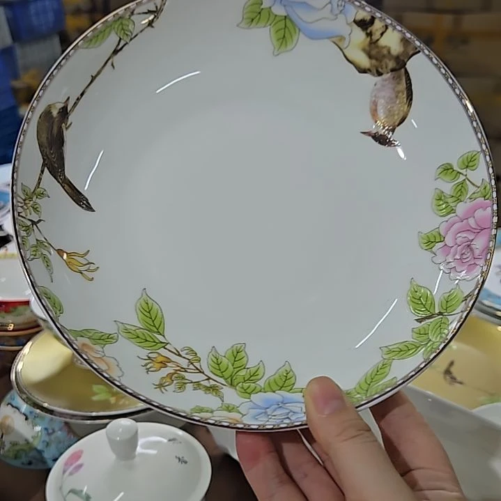 瓷片微瑕琴瑟和鸣8寸10个66666