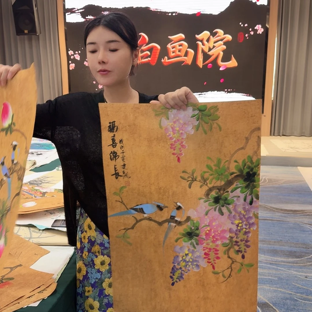 国画美女直播国画艺术大赏国画作品
