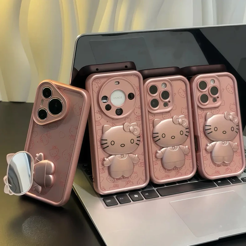 凯蒂猫镜子支架适用苹果卡哇伊iphon16/15手机壳