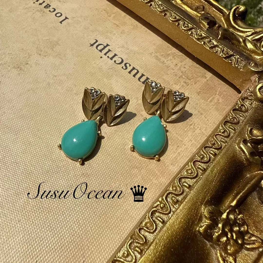 铜合金仿水晶耳饰 【1168】SusuOcean经典珍藏蓝色