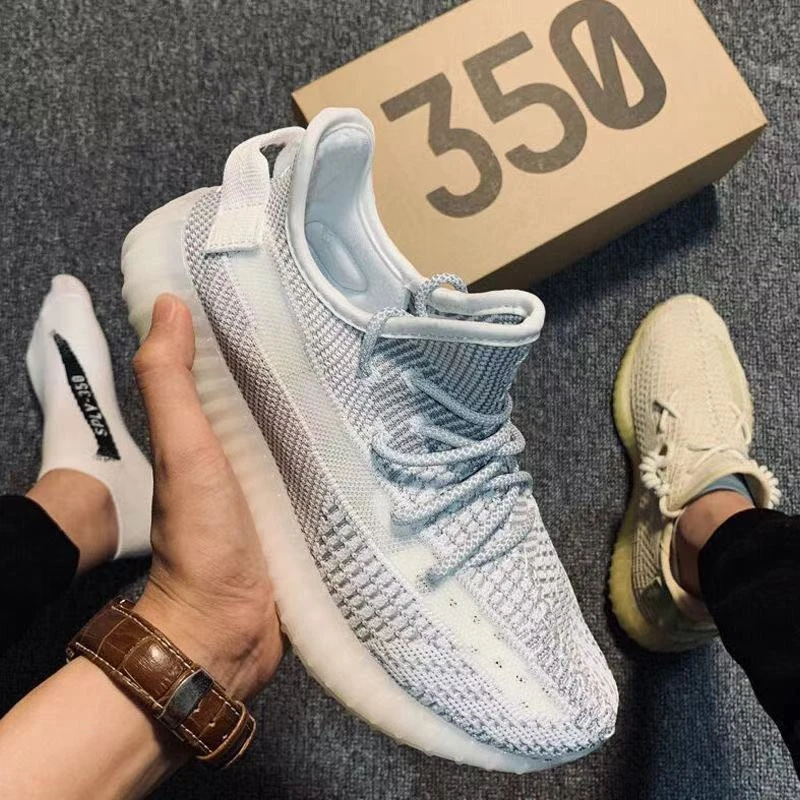 百搭椰子网面爆款单鞋夏季潮流潮鞋飞织时尚情侣反光冰蓝夜光拼接