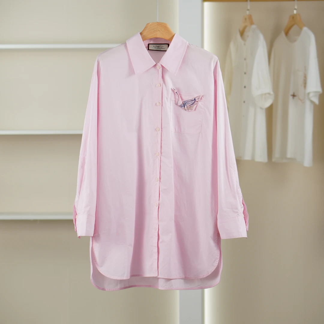 麦迪尚品【丽DS】50904238 春季简约时尚长袖衬衫品牌女装