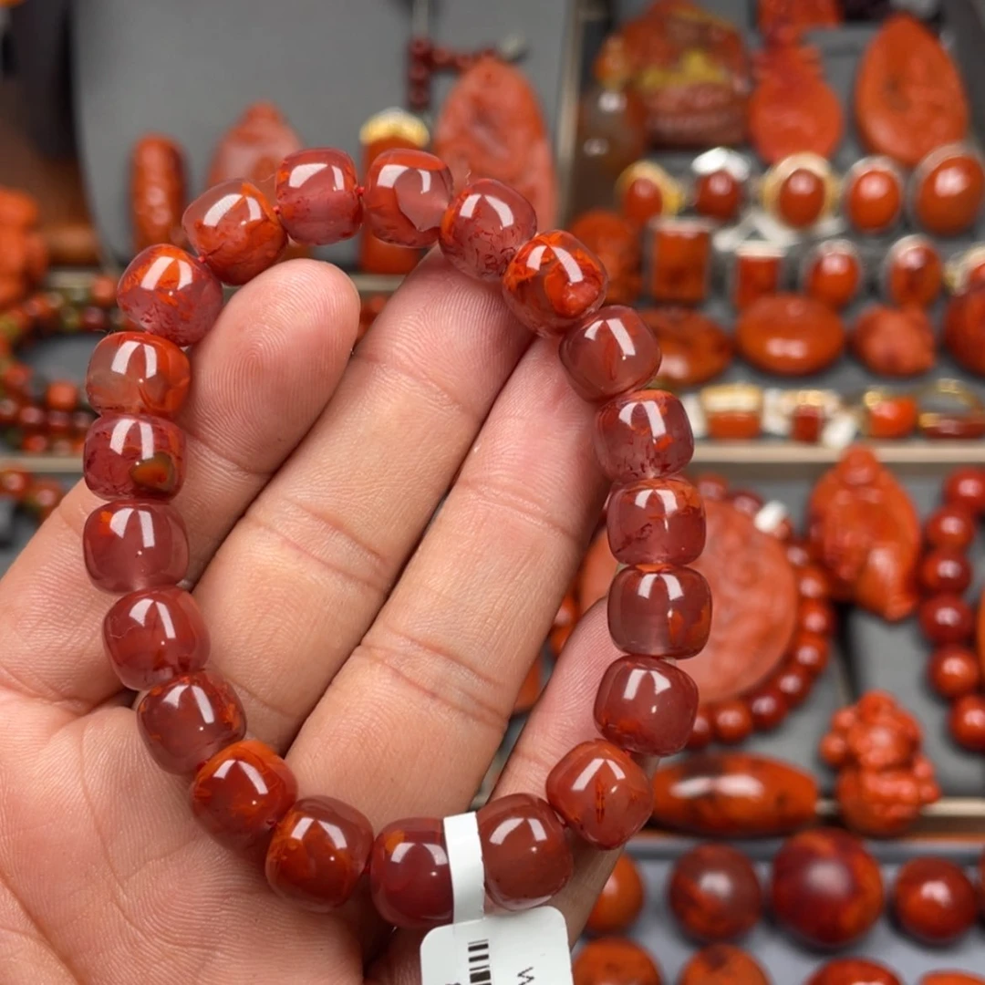 【闪购商品】南红玛瑙珠宝奇石未镶嵌单圈10