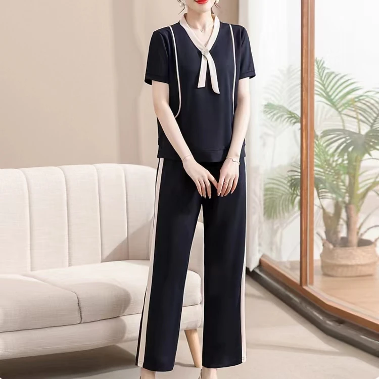 母亲节洋气衣服中老年妈妈装夏季短袖T恤40-50岁夏季新款高档女装