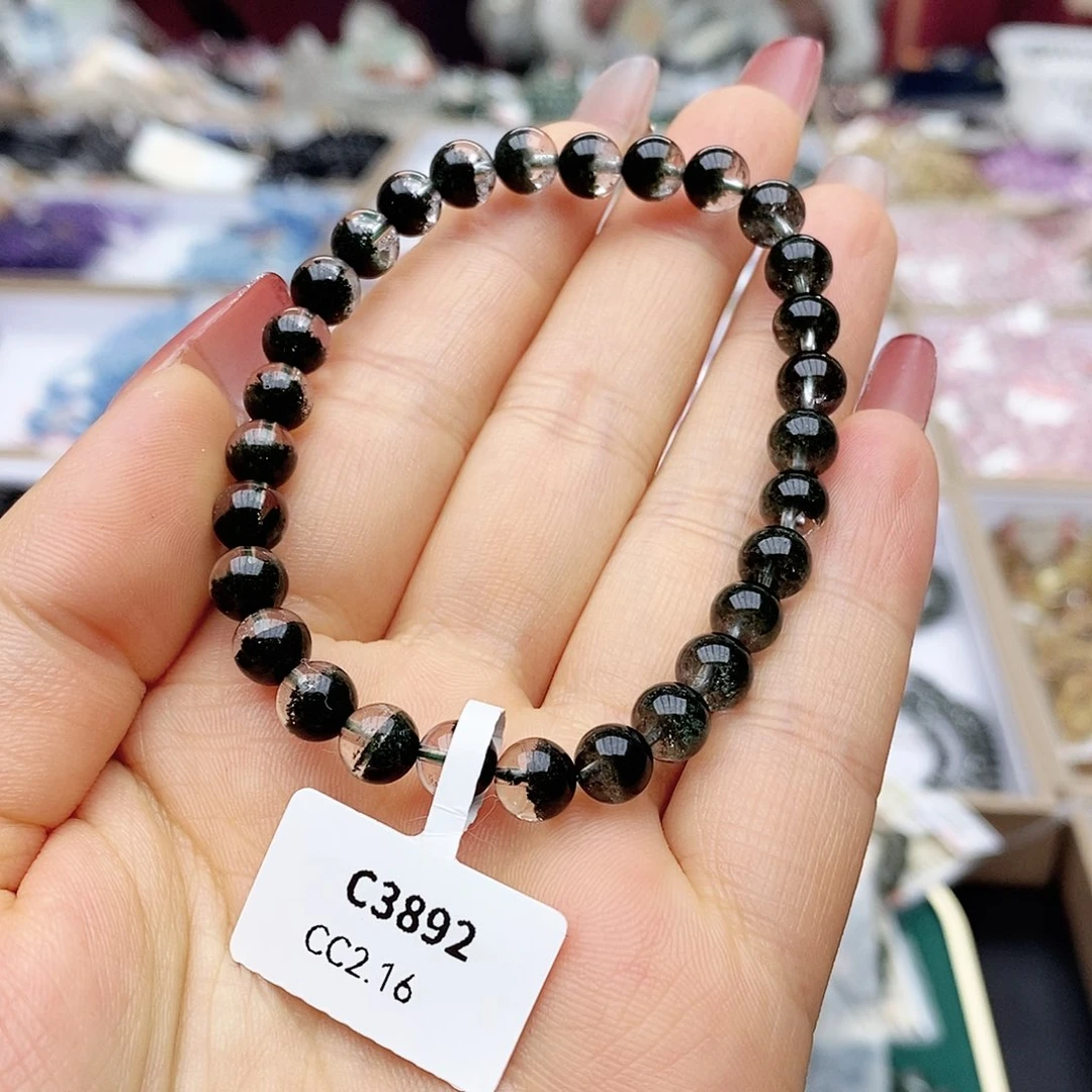 水晶手链未镶嵌C3892聚宝盆7m