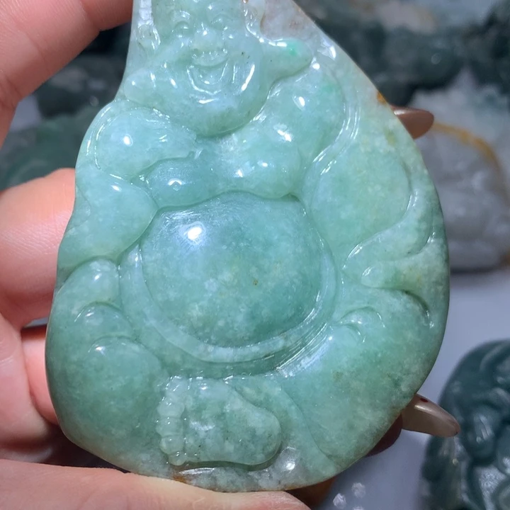 翡翠未镶嵌颈饰保真天然A货翡翠