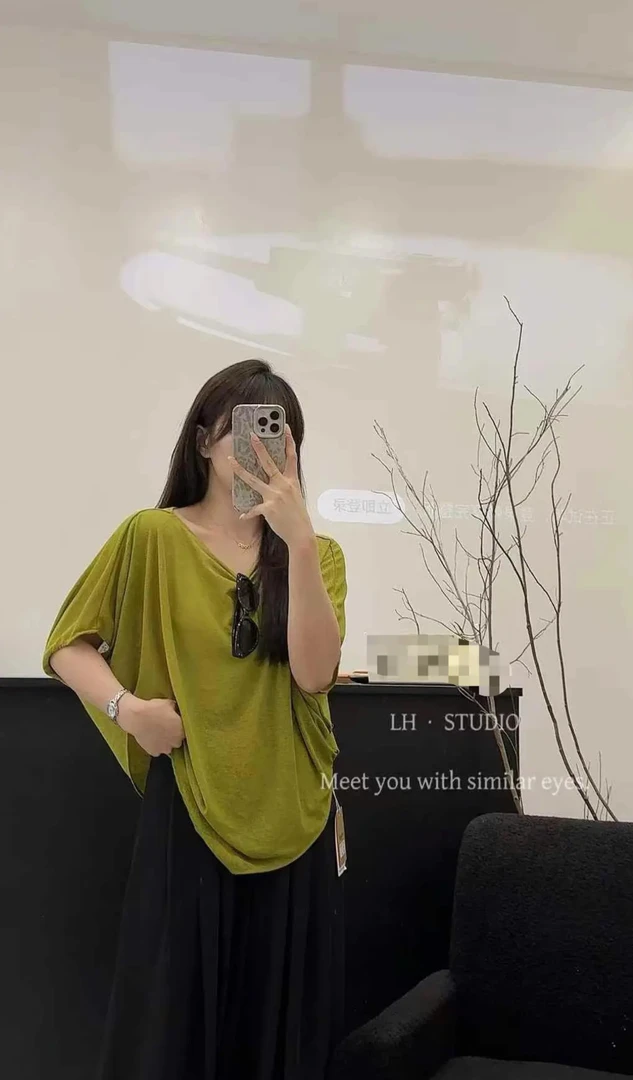 日不落家-显瘦遮肉不规则上衣