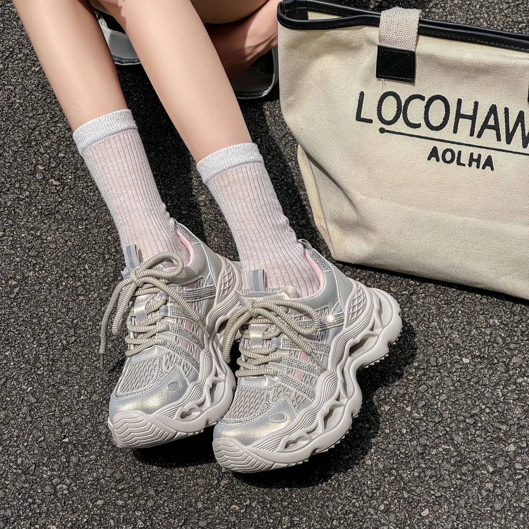 GC老爹鞋网红秋季百搭9009潮流网面厚底休闲鞋25CA9009J