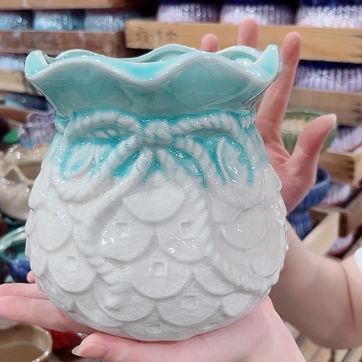 有孔.凑单10元陶瓷花盆发货！