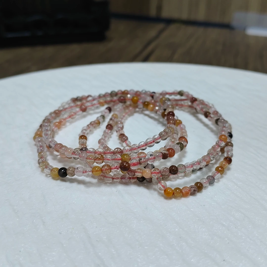 【福袋】红黄胶花三圈约4mm  多样性发一件